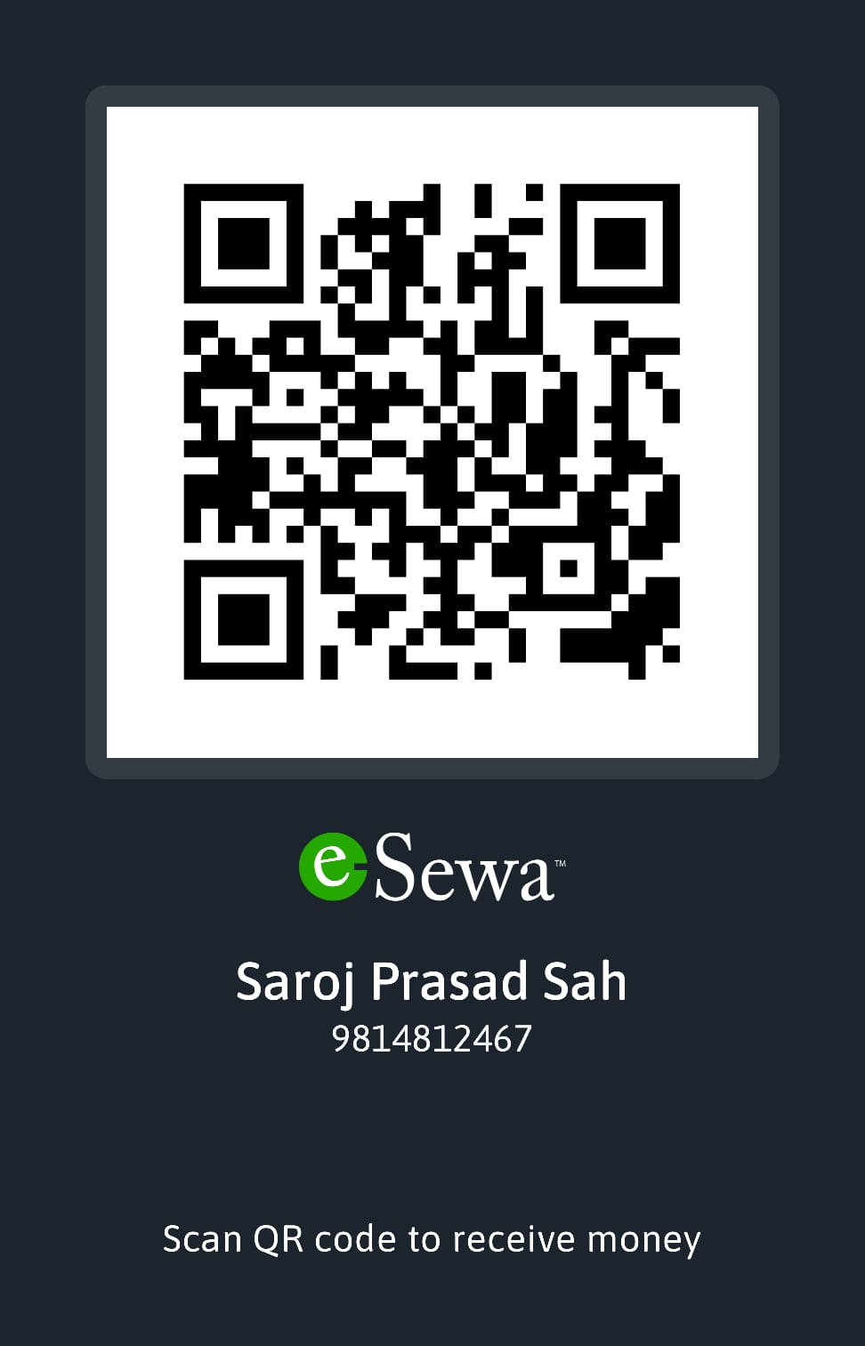 eSewa QR Code — sarO Foundation Nepal